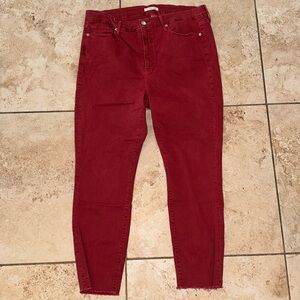Good American good legs rust color jeans